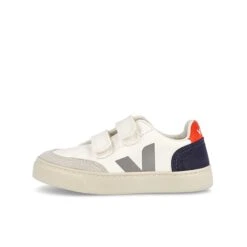 Mode Sneaker Geschäft 32 Veja Small V-12 Velcro Chromefree Leather